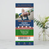 Fußball-Ticket Einladung zum Geburtstag (Stehend Vorderseite)