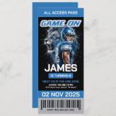 Fußball-Ticket Einladung zum Geburtstag, digital (Vorne/Hinten)