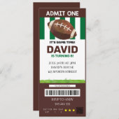 Fußball Ticket Geburtstag Boy Sports Creative Einladung (Vorne/Hinten)