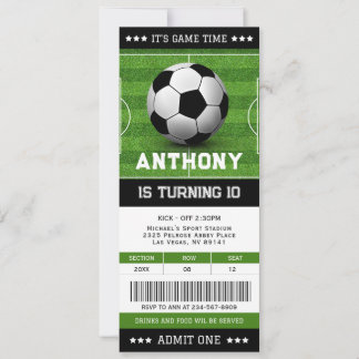 Fußball-Ticket Geburtstag Einladung