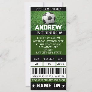 Fußball-Ticket-Geburtstagsfeier-Zubehör Party Einladung
