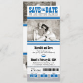Fußball-Ticket Hochzeit Sichern Sie das Datum Save The Date (Vorne/Hinten)