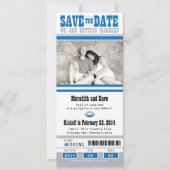 Fußball-Ticket Hochzeit Sichern Sie das Datum Save The Date (Vorderseite)