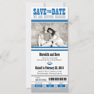 Fußball-Ticket Hochzeit Sichern Sie das Datum Save The Date