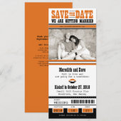 Fußball-Ticket Hochzeit Sichern Sie das Datum Save The Date (Vorne/Hinten)