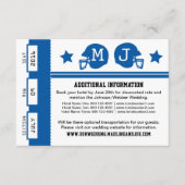 Fußball-Ticket Hochzeitsinformationen Begleitkarte (Vorderseite)