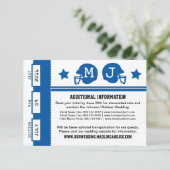 Fußball-Ticket Hochzeitsinformationen Begleitkarte (Stehend Vorderseite)