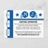 Fußball-Ticket Hochzeitsinformationen Begleitkarte (Vorderseite)