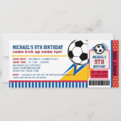 Fußball Ticket Pass Einladung zur Geburtstagsparty (Vorderseite)