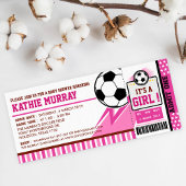 Fußball Ticket Pass Kinderdusche Einladung