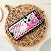 Fußball Ticket Pass Kinderdusche Einladung