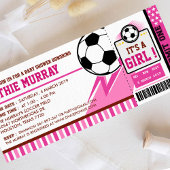 Fußball Ticket Pass Kinderdusche Einladung