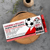 Fußball Ticket Pass Paare Kinderdusche Einladung