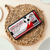 Fußball Ticket Pass Paare Kinderdusche Einladung