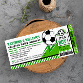 Fußball Ticket Pass Paare Kinderdusche Einladung