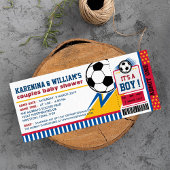 Fußball Ticket Pass Paare Kinderdusche Einladung