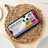 Fußball Ticket Pass Paare Kinderdusche Einladung