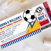 Fußball Ticket Pass Paare Kinderdusche Einladung