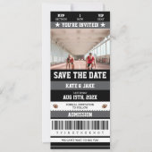 Fußball-Ticket Sport Einzigartiges Foto Save the D Einladung (Vorderseite)