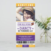 Fußball-Ticket zum Geburtstag Einladungen (Stehend Vorderseite)