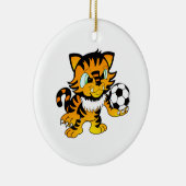 Fußball-Tiger Keramik Ornament (Rechts)