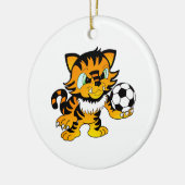 Fußball-Tiger Keramik Ornament (Links)