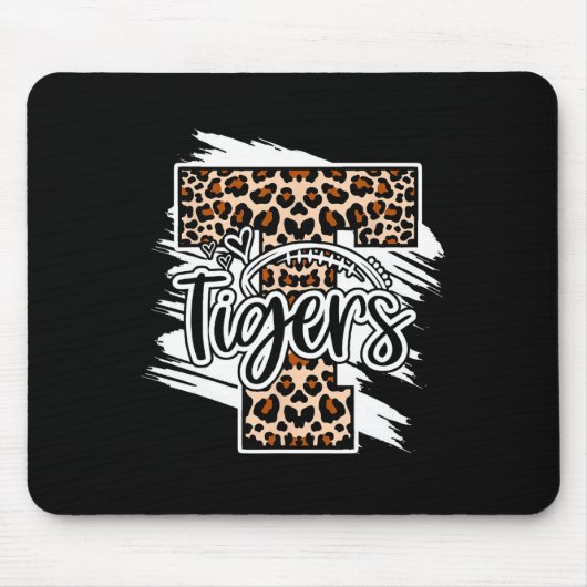Fußball-Tiger-Schulsport-Fan-Teamgeist Mousepad (Vorne)