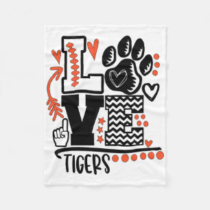 Fußball Tigers Pfote Mom Schulgeist Fleecedecke