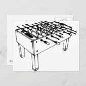 Fußball - Tischfußball Postkarte (Vorne/Hinten)