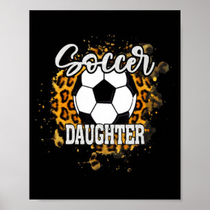 Fußball-Tochter Vintage-Fußball-Familie passend 1  Poster
