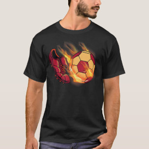 Fußball-Tor-Ball Spieler tritt für T-Shirt