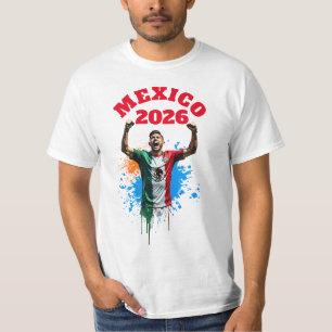 Fußball-Tor-Feier Mexiko-Flagge 2026 T-Shirt