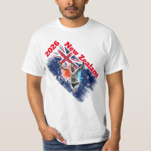 Fußball-Tor-Feier Neuseeland-Flagge 2026 T-Shirt