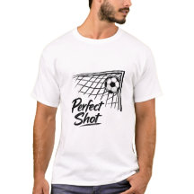 Fußball-Tor Minimalist T-Shirt Perfekter Schuss