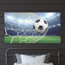 Fußball-Tor-Netz-Stadion-Action