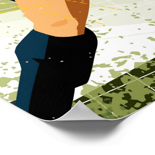 Fußball-Torballer Poster (Ecke)