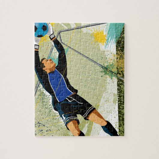 Fußball-Torballer Puzzle (Vertikal)