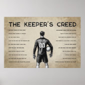 Fußball-Torhüter-Creed-Monogramm-Pergament Poster (Vorne)