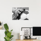 Fußball-Torhüter Handschuhe Minimalistisches Foto Poster (Heimbüro)