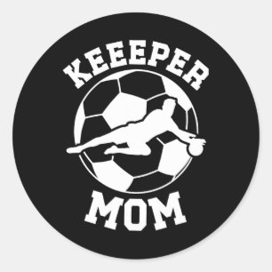 Fußball-Torhüter-Mama eines Fußball-Torhüters Mutt Runder Aufkleber