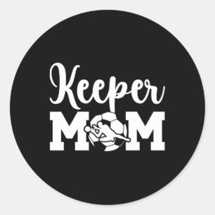 Fußball-Torhüter-Mama eines Fußballtorwarts Mutter Runder Aufkleber