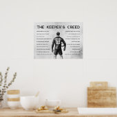Fußball-Torhüter Personalisiert Keeper-Credo Poster (Küche)