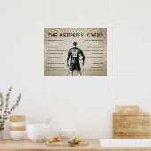 Fußball-Torhüter Personalisiert Keeper-Credo Poster (Küche)