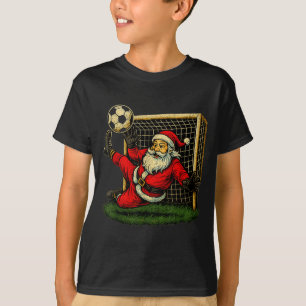Fußball-Torhüter Weihnachtsmann Weihnachten Sport T-Shirt