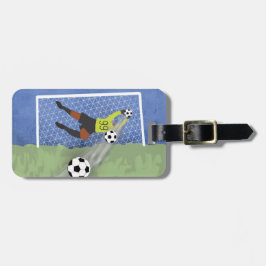 Fußball-Torhüter Zeichne Gymnastiktasche Gepäckanhänger