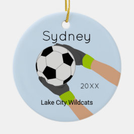 Fußball-Tormann-Andenken-Verzierung Keramikornament