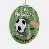 Fußball-Tormann Keramik Ornament (Rechts)