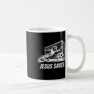 Fußball Torwart Torhüter Jesus rettet christliche  Kaffeetasse