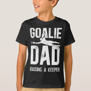 Fußball-Torwart-Vater, der einen Fußball-Torhüter- T-Shirt