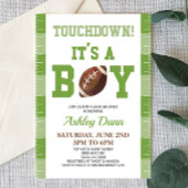 Fußball Touchdown Es ist eine Boy Green Baby Dusch Einladung